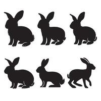 Abstract Rabbit Silhouette Design Bundle vector