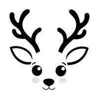 Christmas Reindeer Face Illustration with a Whimsical Twist vector