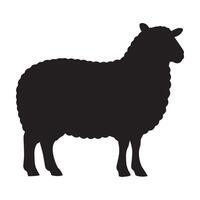 Simple Sheep Silhouette with Clean Lines vector