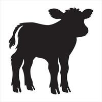 Graceful Buffalo Silhouette Design Featuring American Bison vector