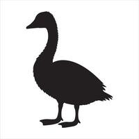 Simple Goose Bird Silhouette Drawing vector