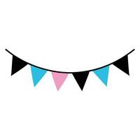Unique Patterns Bunting Banner Flags Illustration for Decor vector