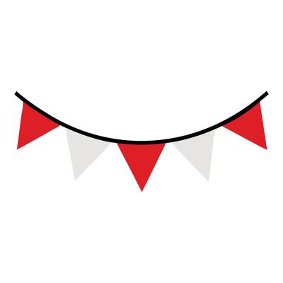 Modern Bunting Banner Flags Illustration for Parties