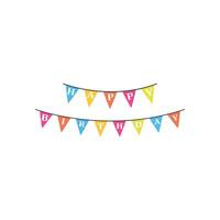 Festive Patterns Bunting Banner Flags Illustration for Decor vector