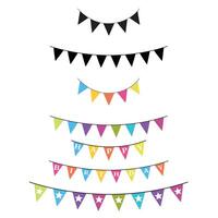 Eye-Catching Bunting Banner Flags Illustration Design Bundle vector