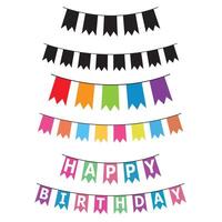 Fun and Festive Birthday Banner Illustration Design vector