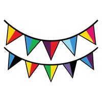 Elegant Bunting Banner Flags Design Bundle for Weddings vector