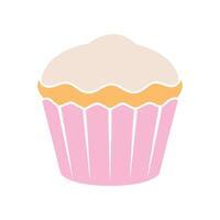 Minimalist Happy Birthday Cake Isolated Illustration Design vector