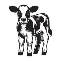 Holstein Friesian Illustration Design Ideal for Dairy Branding vector