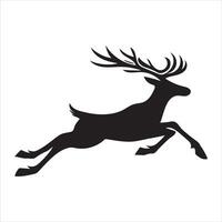 Classic Reindeer Silhouette Design for Festive Projects vector