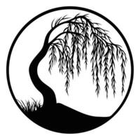 Classic Tree Laser Cut Design for Art Projects vector