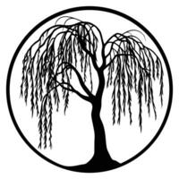 Abstract Tree Silhouette Design for Laser Cutting vector
