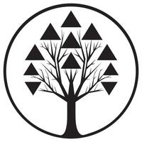 Laser Cut Tree Illustration Simple and Clean Design vector