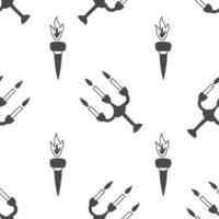 Candelabrum and Torch Seamless Pattern vector