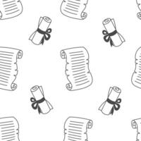 Parchment scroll Seamless Pattern vector