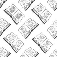Old Tome Book Seamless Pattern vector