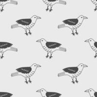 Raven Seamless Pattern vector
