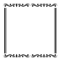 Frame flower top above vector
