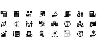 Accounting . Set of editable stroke icons.Set of Accounting vector