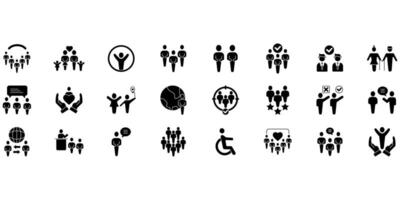 people . Set of editable stroke icons.Set of people vector