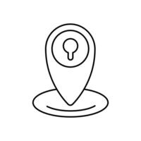 location . Simple element illustration. location concept outline symbol design. vector