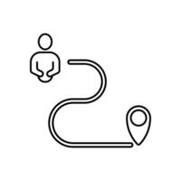 path . Simple element illustration. path concept outline symbol design. vector