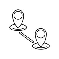 distance. Simple element illustration. distance concept outline symbol design. vector