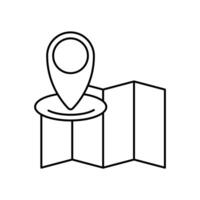 map . Simple element illustration. map concept outline symbol design. vector
