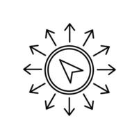 navigation . Simple element illustration. navigation concept outline symbol design. vector