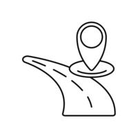 route Simple element illustration. route concept outline symbol design. vector
