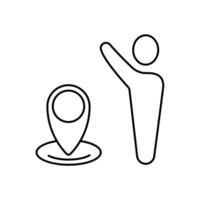 you are here. Simple element illustration. you are here concept outline symbol design. vector