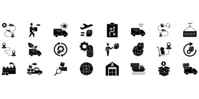 Logistics. Set of editable stroke icons.Set of Logistics vector