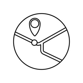 exact location icon. Simple element illustration. exact location concept outline symbol design. vector