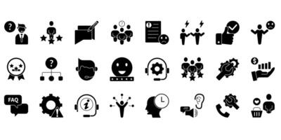 customer service. Set of editable stroke icons.Set of customer service vector