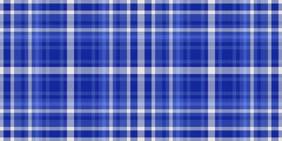 Square plaid textile check, glamor texture tartan. Primary seamless pattern background fabric in blue and sterling silver colors. vector