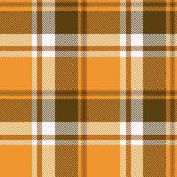 Decoration pattern tartan texture, unique plaid check seamless. Oilcloth fabric background textile in orange and amber colors. vector