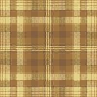 Christmas tartan texture plaid, border fabric check pattern. Machinery background textile seamless in orange and yellow colors. vector