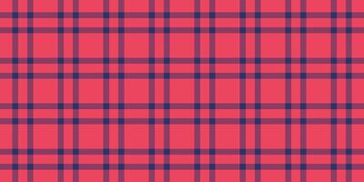 India plaid pattern texture, pano tartan fabric textile. Sheet background check seamless in pink and red colors. vector
