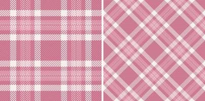 Tartan check pattern of texture plaid with a background fabric seamless textile. Set in skin colors for messy stripe patterns in clothing. vector