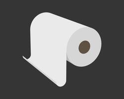 Clean, minimalist illustration of a paper towel roll against a dark background. Perfect for website banners, infographics, or presentations needing a simple, clean aesthetic. vector