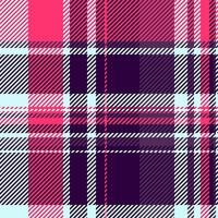 Vibrant diagonal plaid pattern in pink, purple, and light blue. Perfect for textiles, fashion, websites, or any modern design project needing a bold geometric texture. vector