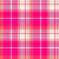 Rustic fabric background texture, collection plaid pattern tartan. Realistic textile seamless check in bright pink and red colors. vector