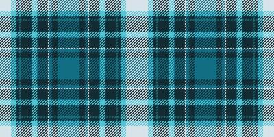 Clan texture textile pattern, pillow seamless fabric. Wallpaper tartan check background plaid in cyan and dark colors. vector