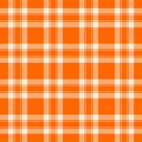 Crease tartan pattern, tailor fabric seamless plaid. Hounds tooth textile texture background check in orange and bright colors. vector