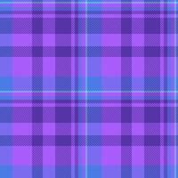 Filigree textile fabric plaid, rural tartan check texture. Workshop pattern background seamless in violet and indigo colors. vector