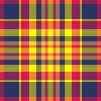 Idyllic fabric tartan textile, royal pattern check seamless. Row plaid texture background in orange and pink colors. vector