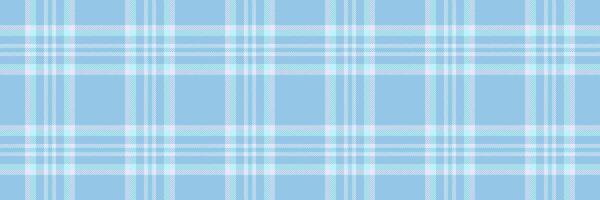 Popular check texture , 60s plaid seamless background. Designer tartan textile pattern fabric in light and cyan colors. vector