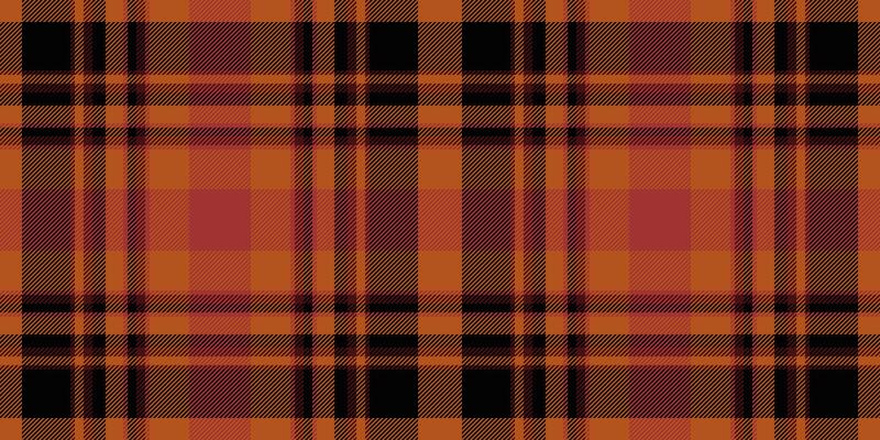 Choice textile tartan pattern, livingroom plaid seamless check. Amazing texture fabric background in orange and black colors.