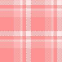Kilt textile check fabric, christmas card texture plaid seamless. Girl tartan pattern background in light and red colors. vector
