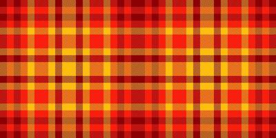 Rest fabric check pattern, template textile seamless plaid. Curtain tartan texture background in bright and dark red colors. vector